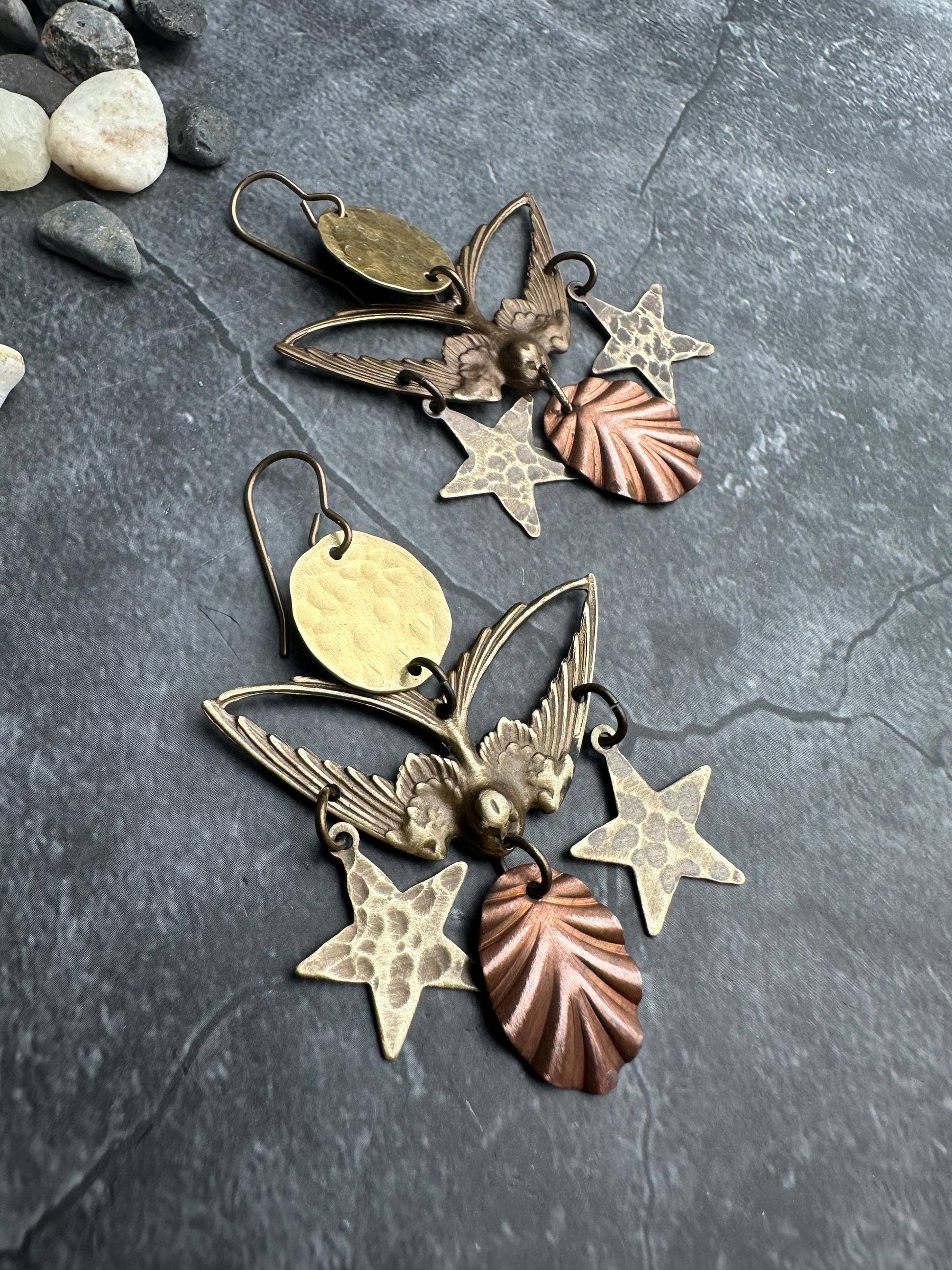 Starlight Sparrow Chandelier Earrings