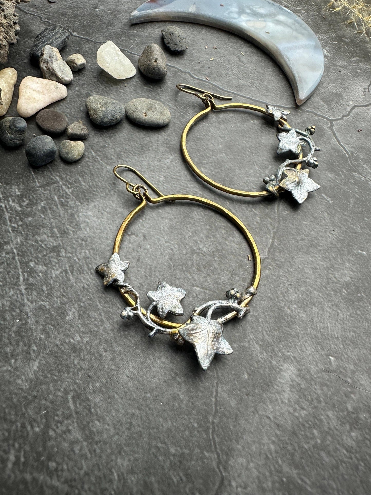 Artisan Entwined Vines Hoop Earrings