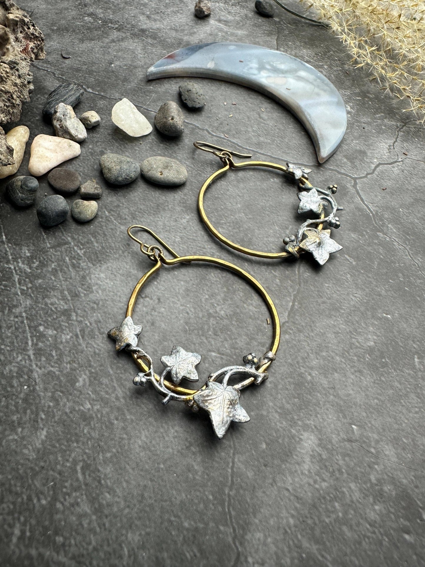 Artisan Entwined Vines Hoop Earrings