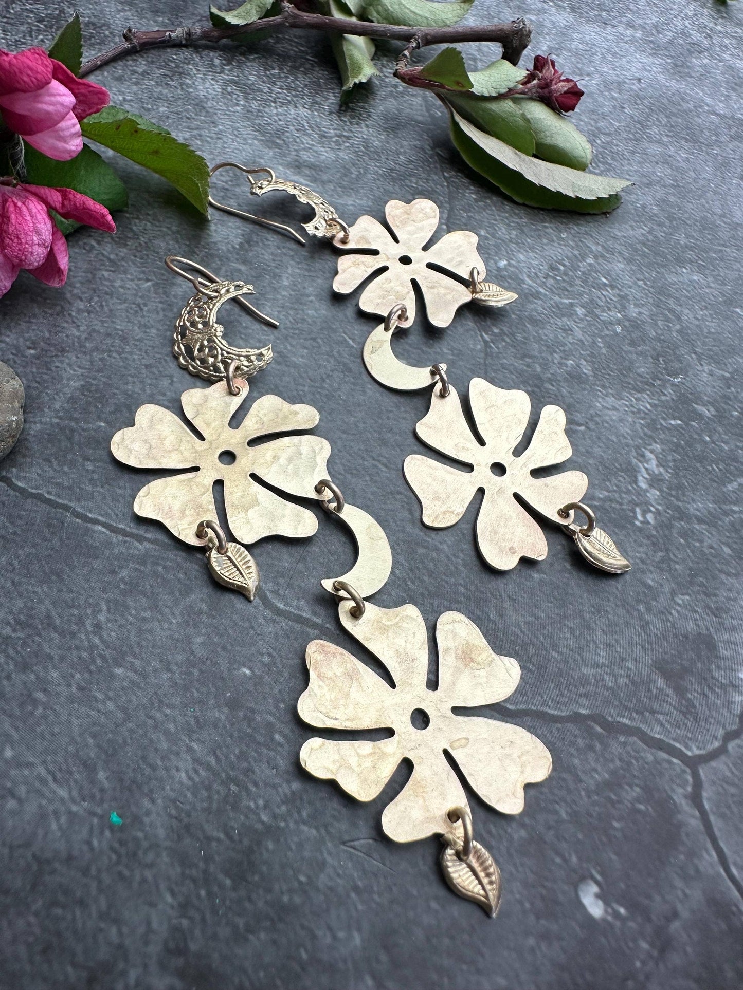 Moon Floral Earrings