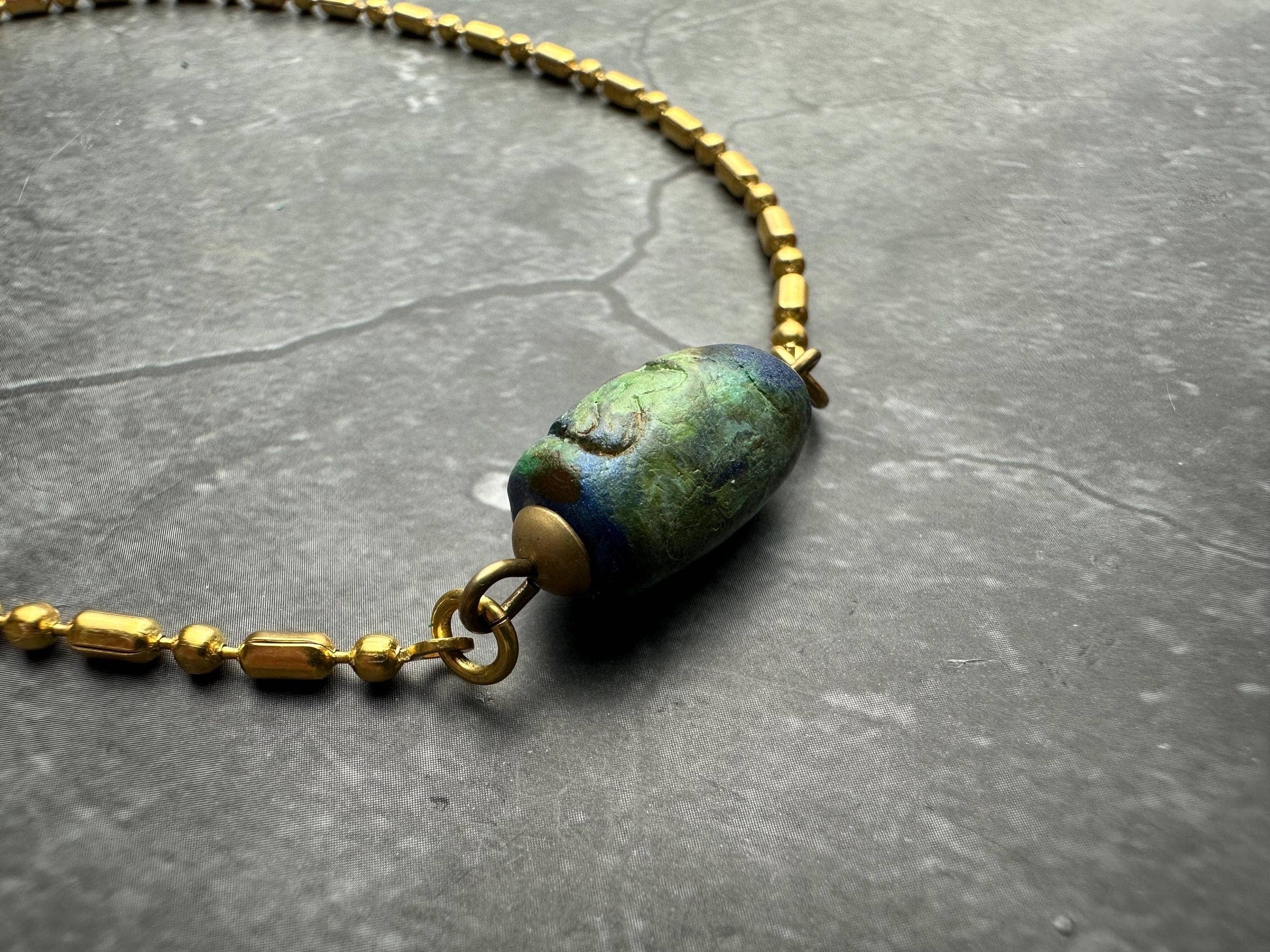 Trade Bead Necklace - hand Painted