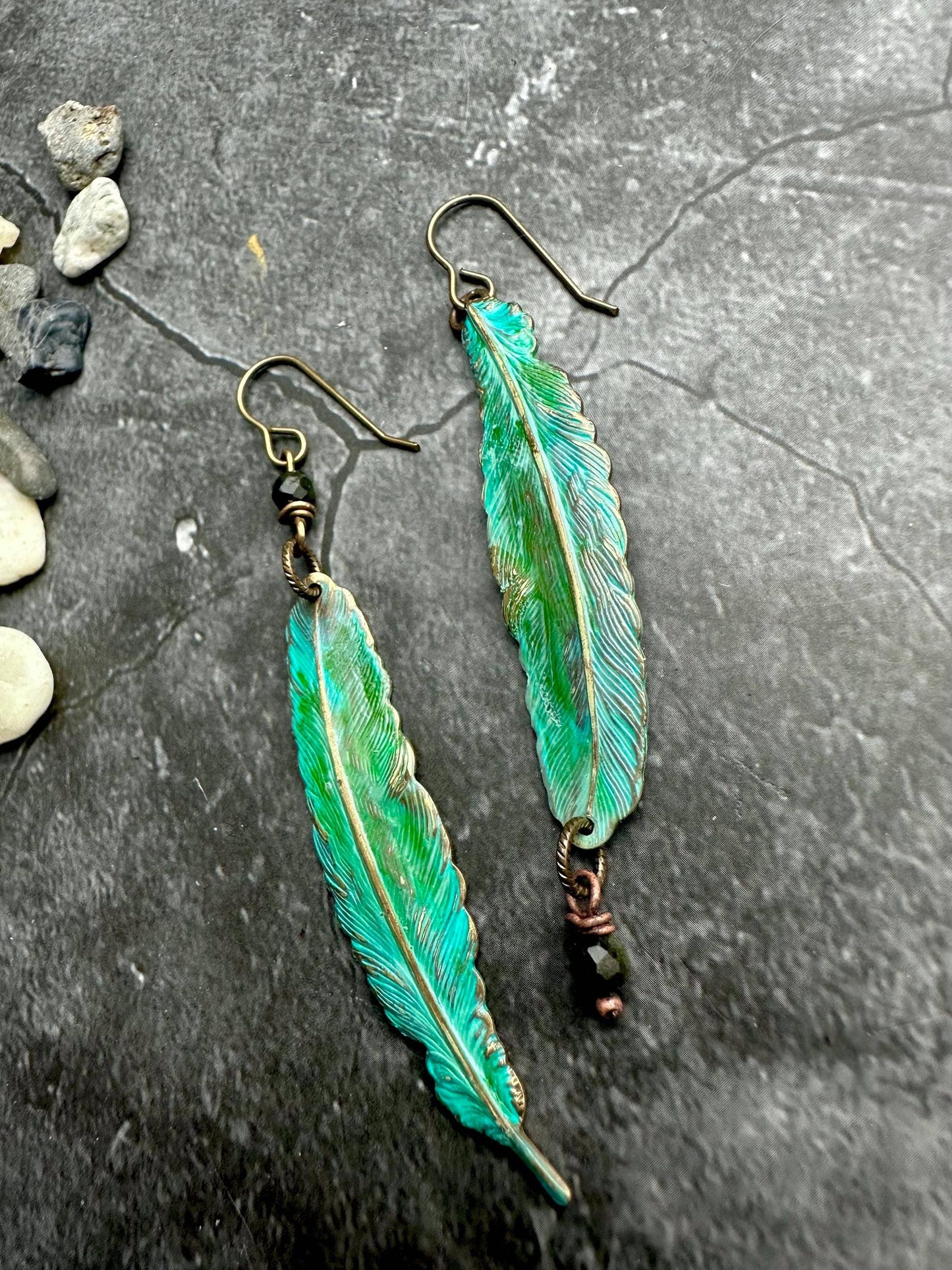 Rustic Feather Earrings
