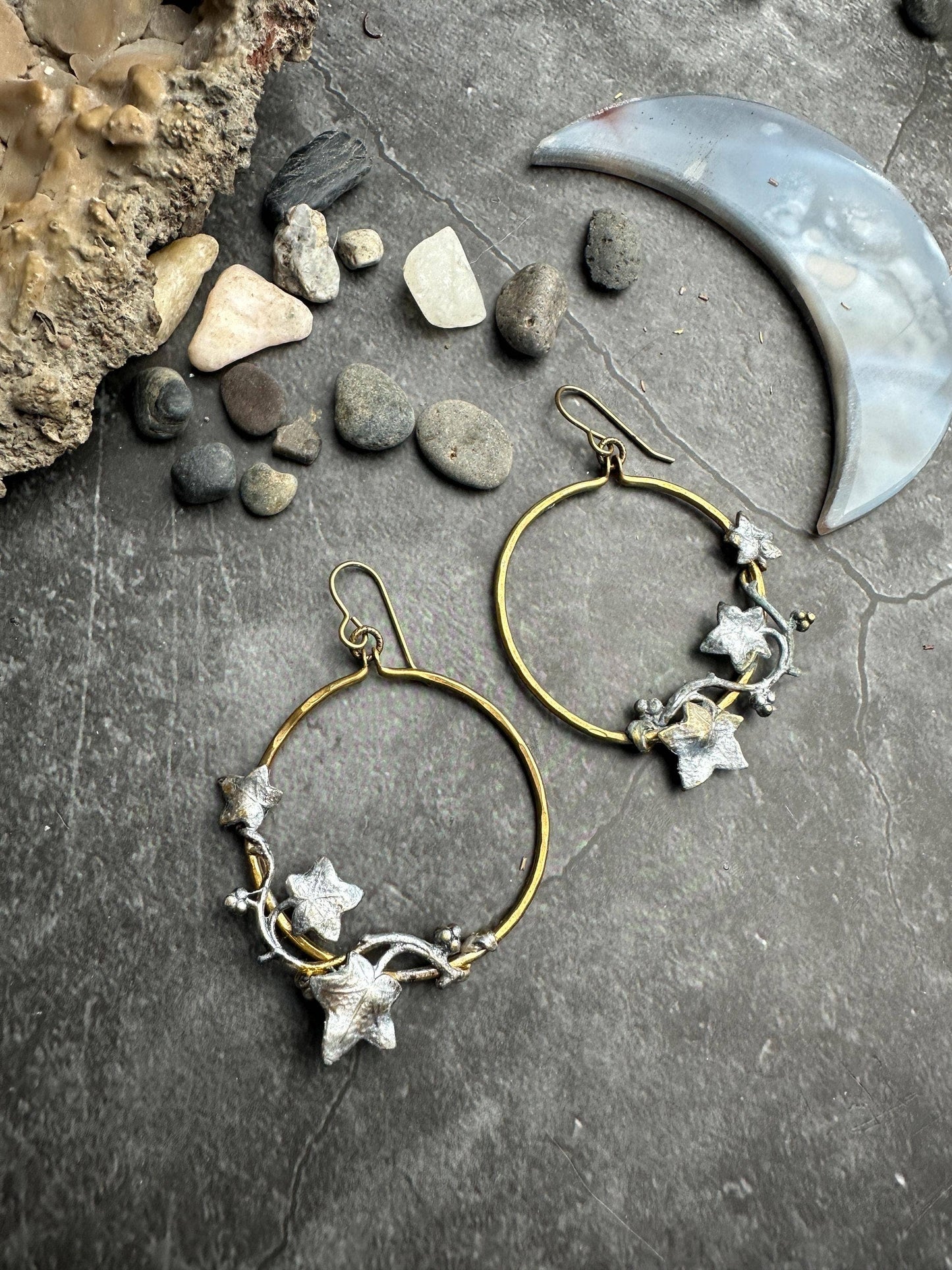 Artisan Entwined Vines Hoop Earrings