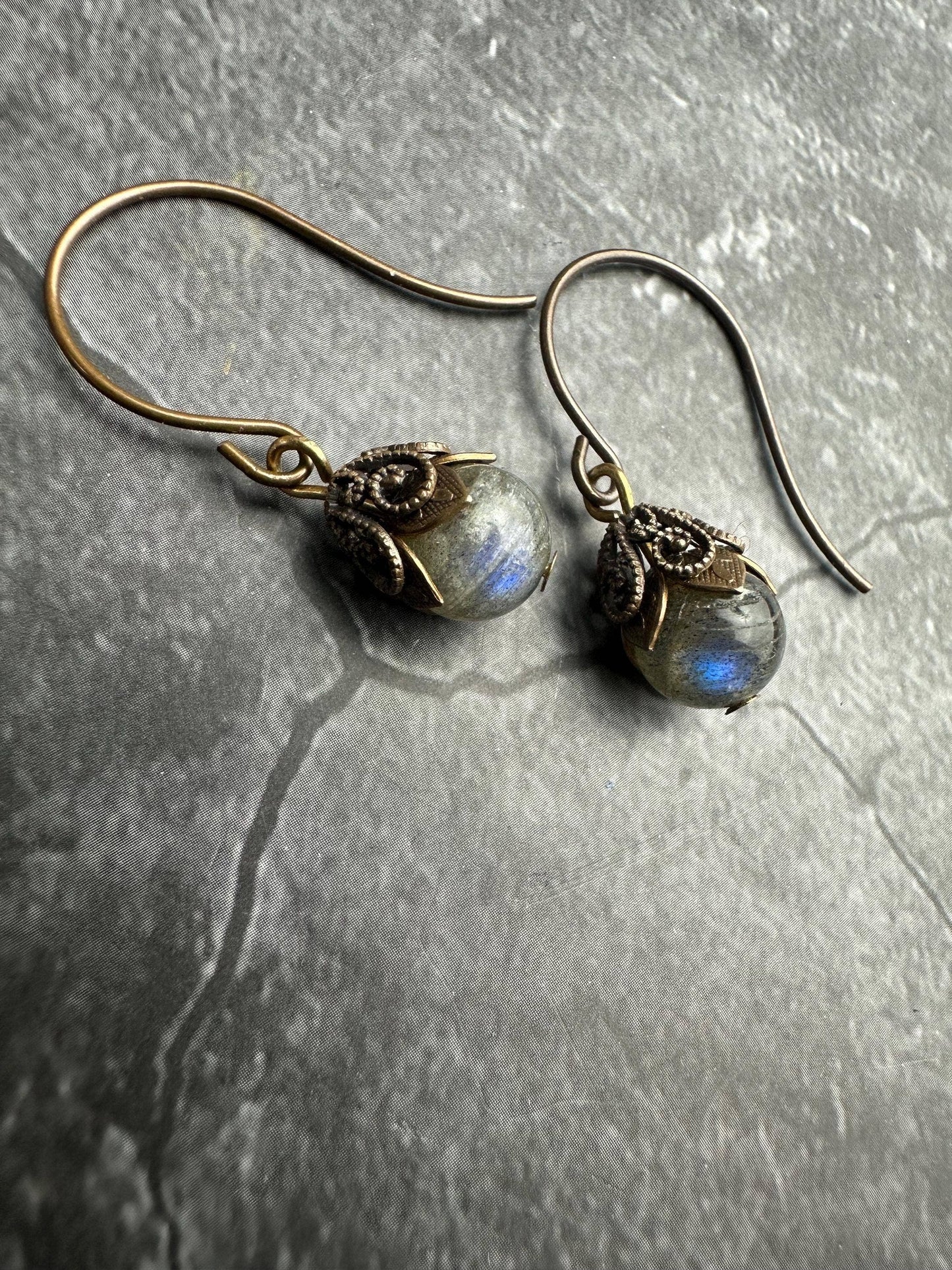 Fairy Petals Labradorite Earrings