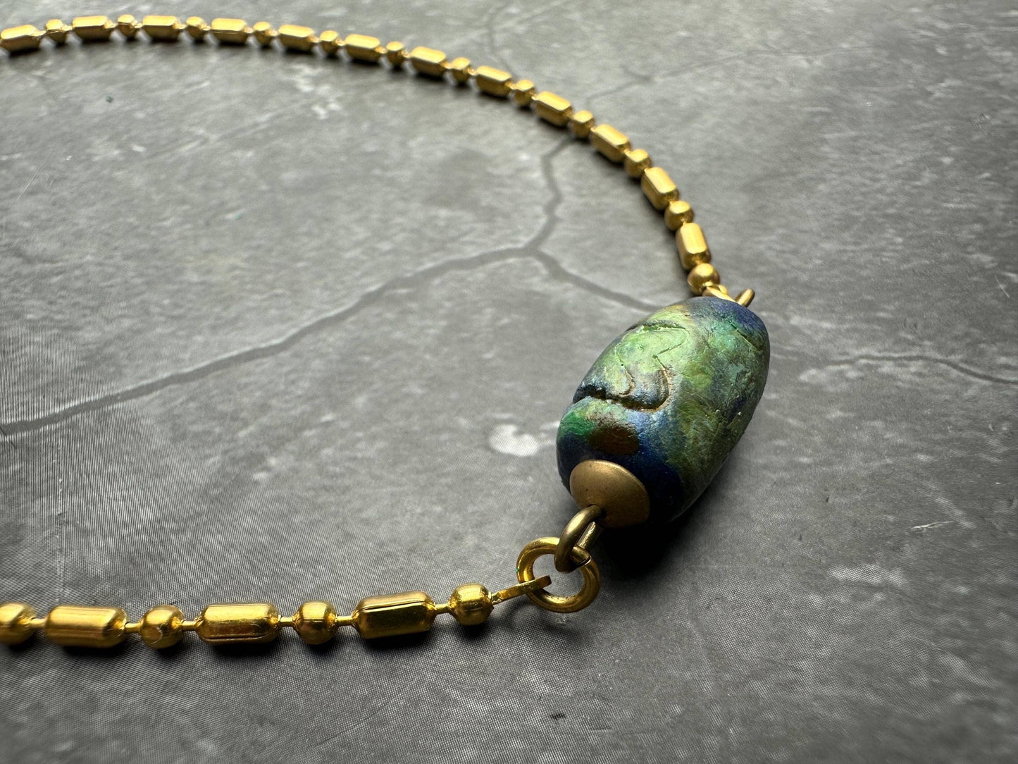 Trade Bead Necklace - hand Painted