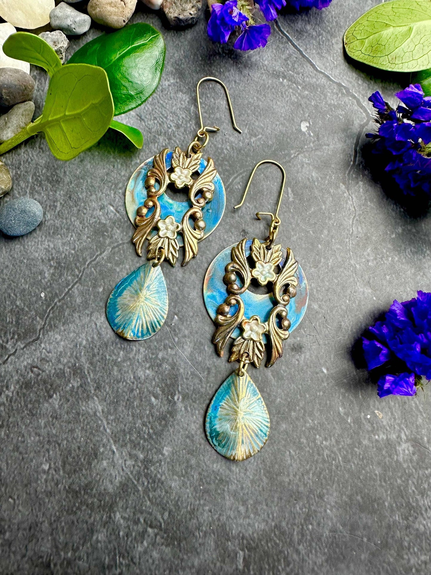 Shimmering Mermaid Sea Earrings