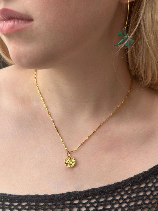 Compass Star - Handmade 10k Gold Plated Necklace