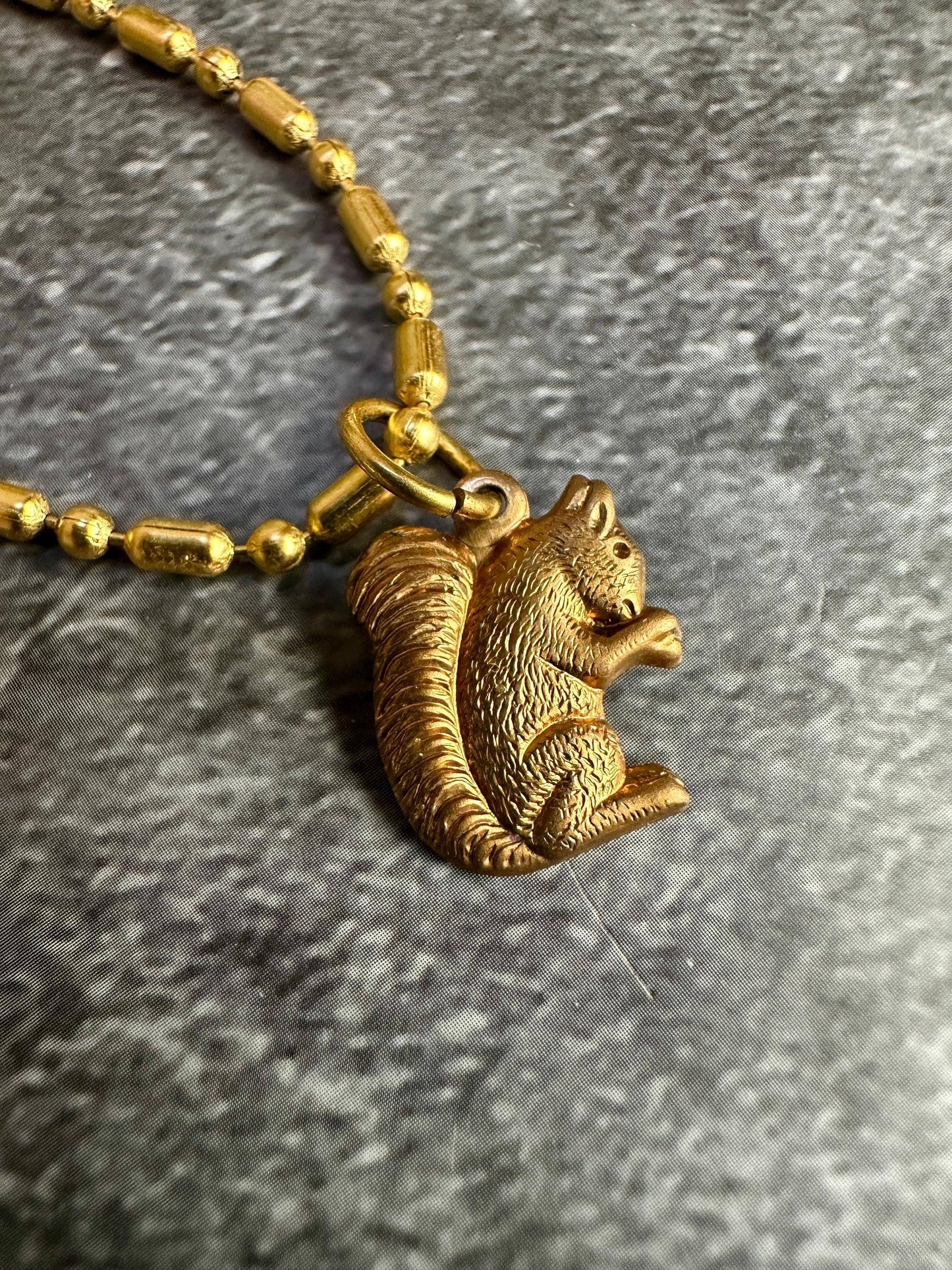 Gathering Squirrel Necklace