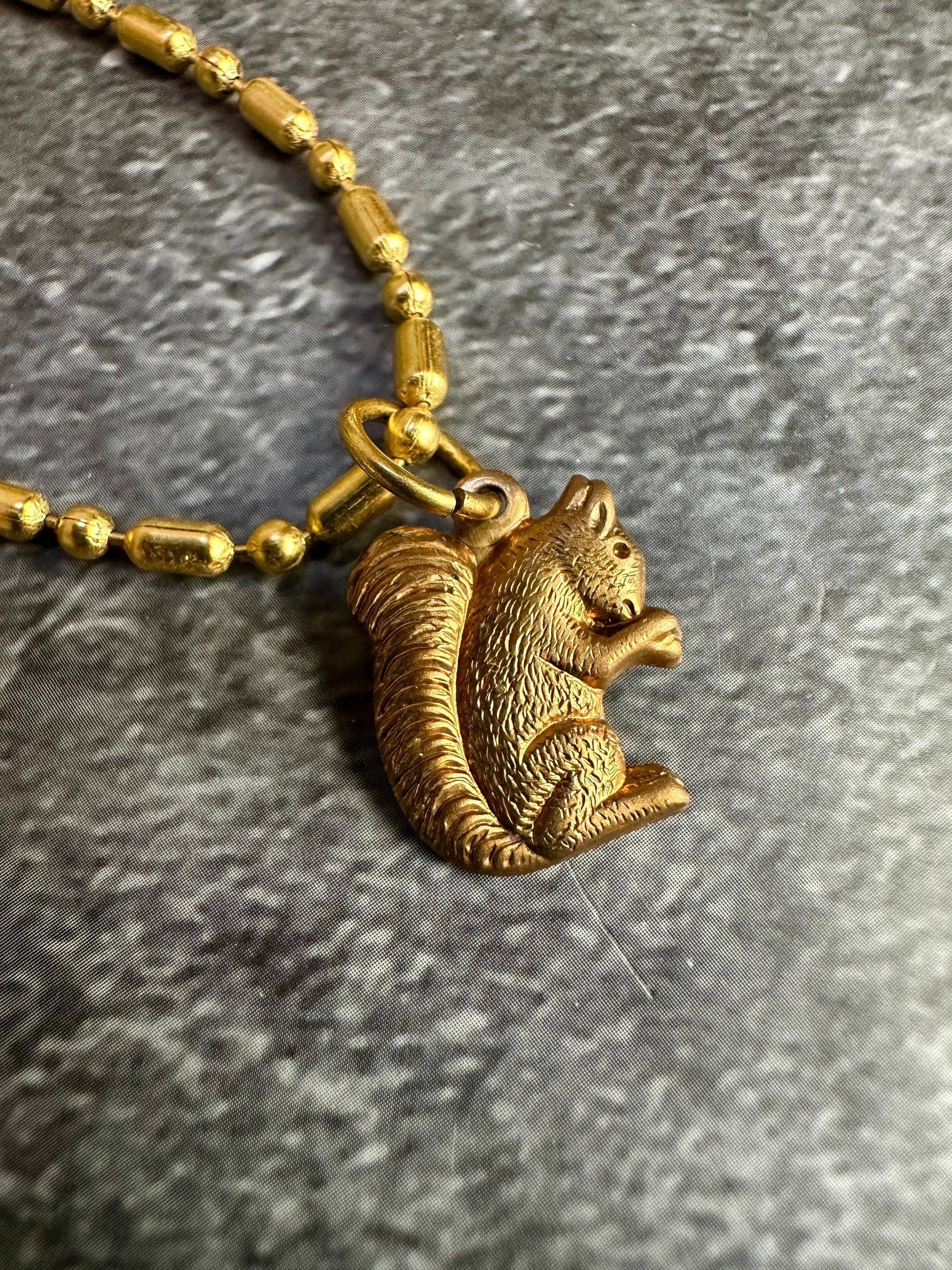 Gathering Squirrel Necklace
