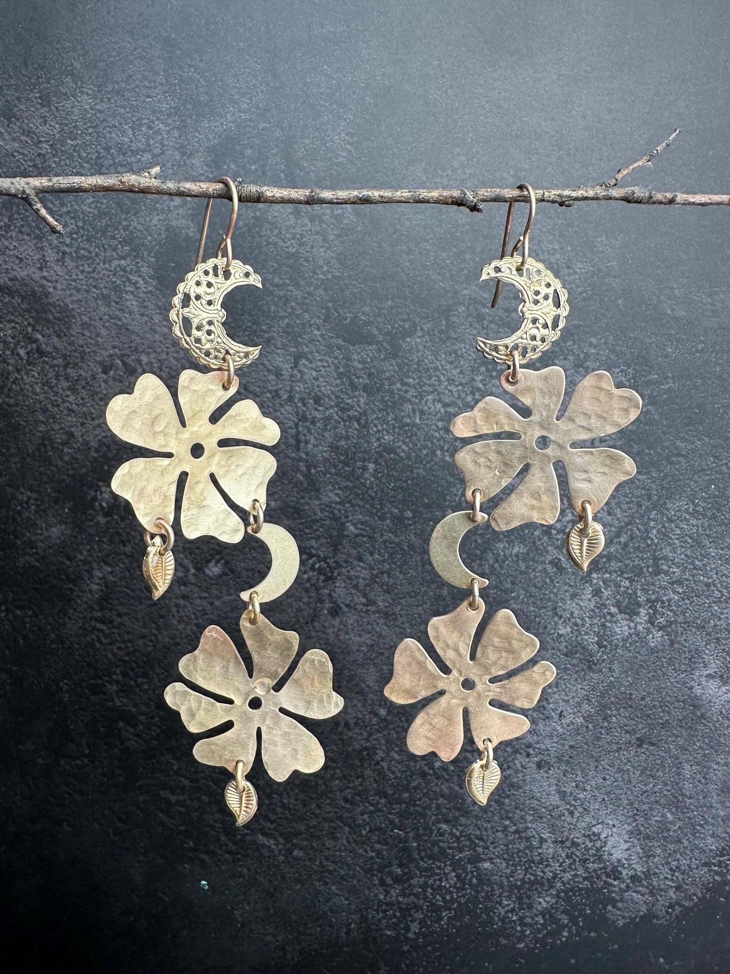 Moon Floral Earrings